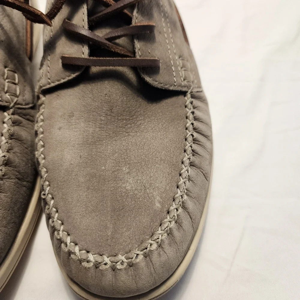 Cole Haan Men's Suede Tan‎ Deck Causal Shoes Size 9M Lace Up Sea Otter Boat Shoe